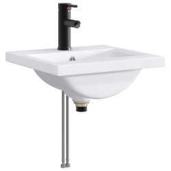 Lavabo de salle de bains Noir Mat 42 x 40 x 16,5 cm métal 633437633437