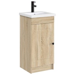 Lavabo de salle de bains Noir Mat 42 x 40 x 16,5 cm métal 633437633437
