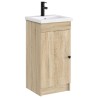 Lavabo de salle de bains Noir Mat 42 x 40 x 16,5 cm métal 633437633437