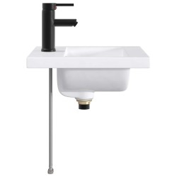 Lavabo de salle de bains Noir Mat 42 x 40 x 16,5 cm métal 633437633437