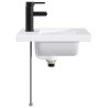Lavabo de salle de bains Noir Mat 42 x 40 x 16,5 cm métal 633437633437