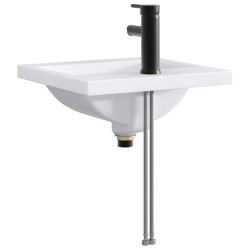 Lavabo de salle de bains Noir Mat 42 x 40 x 16,5 cm métal 633437633437