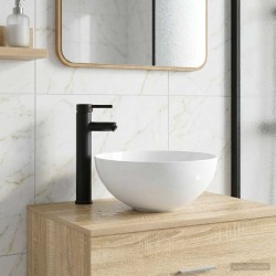 Lavabo de salle de bains Noir Mat 35,5 x 35,5 x 14,5 cm métal 633438633438