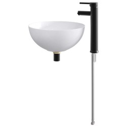 Lavabo de salle de bains Noir Mat 35,5 x 35,5 x 14,5 cm métal 633438633438