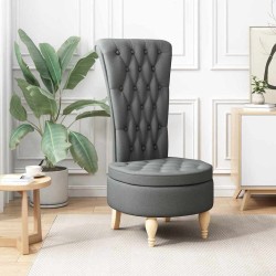 Fauteuil à pantoufle Gris foncé 56,5 x 70 x 110 cm tissu 633439633439