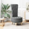 Fauteuil à pantoufle Gris foncé 56,5 x 70 x 110 cm tissu 633439633439