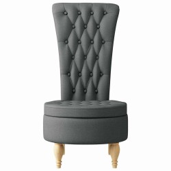 Fauteuil à pantoufle Gris foncé 56,5 x 70 x 110 cm tissu 633439633439