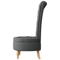 Fauteuil à pantoufle Gris foncé 56,5 x 70 x 110 cm tissu 633439633439