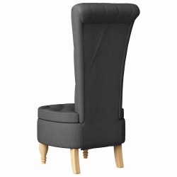 Fauteuil à pantoufle Gris foncé 56,5 x 70 x 110 cm tissu 633439633439