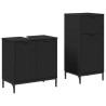 Ensemble de mobilier de salle de bain avec tiroir 2 pcs Noir 633440633440