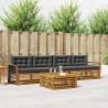 Ensemble de canapés d'extérieur 5 pcs Naturel et Anthracite 633441633441