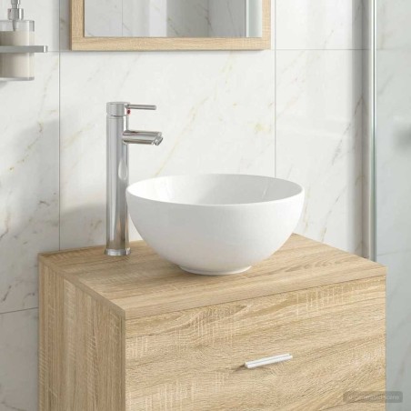Lavabo de salle de bains Chrome 32 x 32 x 13 cm métal 633443633443