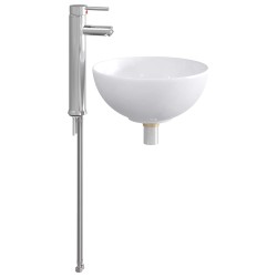 Lavabo de salle de bains Chrome 32 x 32 x 13 cm métal 633443633443