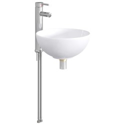 Lavabo de salle de bains Chrome 32 x 32 x 13 cm métal 633443633443