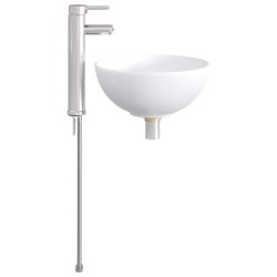 Lavabo de salle de bains Chrome 32 x 32 x 13 cm métal 633443633443