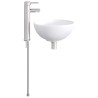 Lavabo de salle de bains Chrome 32 x 32 x 13 cm métal 633443633443