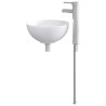 Lavabo de salle de bains Chrome 32 x 32 x 13 cm métal 633443633443