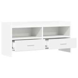 Meuble TV 100 x 33 x 47 cm Blanc Bois d'ingénierie 633444633444