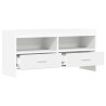 Meuble TV 100 x 33 x 47 cm Blanc Bois d'ingénierie 633444633444