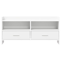 Meuble TV 100 x 33 x 47 cm Blanc Bois d'ingénierie 633444633444
