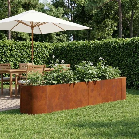 Jardin surélevé Acier patiné 220 x 40 x 40 cm Acier 633445633445