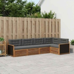 Ensemble de canapés d'extérieur 5 pcs Naturel et Anthracite 633447633447