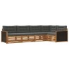 Ensemble de canapés d'extérieur 5 pcs Naturel et Anthracite 633447633447
