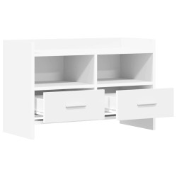 Meuble TV 71,5 x 33 x 47 cm Blanc Bois d'ingénierie 633448633448