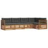 Ensemble de canapés d'extérieur 5 pcs Naturel et Anthracite 633454633454