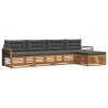 Ensemble de canapés d'extérieur 5 pcs Naturel et Anthracite 633455633455