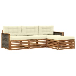 Ensemble de canapés d'extérieur avec coussin Naturel et Crème 633457633457
