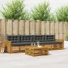 Ensemble de canapés d'extérieur 5 pcs Naturel et Anthracite 633462633462