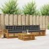 Ensemble de canapés d'extérieur 5 pcs Naturel et Anthracite 633463633463