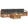 Ensemble de canapés d'extérieur 5 pcs Naturel et Anthracite 633466633466