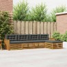 Ensemble de canapés d'extérieur 5 pcs Naturel et Anthracite 633467633467