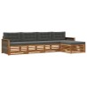 Ensemble de canapés d'extérieur 5 pcs Naturel et Anthracite 633469633469