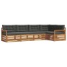 Ensemble de canapés d'extérieur 5 pcs Naturel et Anthracite 633471633471