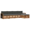 Ensemble de canapés d'extérieur 5 pcs Naturel et Anthracite 633473633473