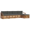 Ensemble de canapés d'extérieur 5 pcs Naturel et Anthracite 633475633475