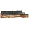 Ensemble de canapés d'extérieur 5 pcs Naturel et Anthracite 633476633476