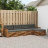 Ensemble de canapés d'extérieur 5 pcs Naturel et Anthracite 633477633477