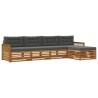 Ensemble de canapés d'extérieur 5 pcs Naturel et Anthracite 633477633477