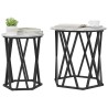 Table basse 2 pcs Gris Sonoma Bois d'ingénierie et acier 633480633480