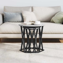 Table basse 2 pcs Gris Sonoma Bois d'ingénierie et acier 633480633480