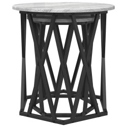 Table basse 2 pcs Gris Sonoma Bois d'ingénierie et acier 633480633480
