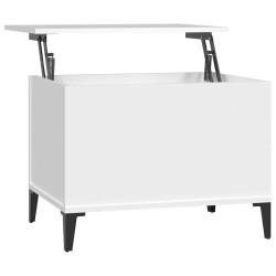 Table basse Blanc 60x44,5x45 cm Bois d'ingénierie 633481633481
