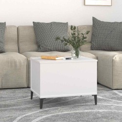 Table basse Blanc 60x44,5x45 cm Bois d'ingénierie 633481633481