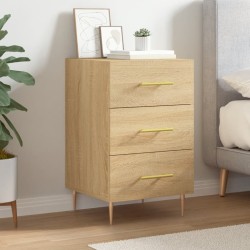 Table de chevet chêne sonoma 40x40x66 cm bois d'ingénierie 633482633482