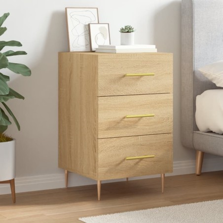 Table de chevet chêne sonoma 40x40x66 cm bois d'ingénierie 633482633482