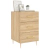 Table de chevet chêne sonoma 40x40x66 cm bois d'ingénierie 633482633482